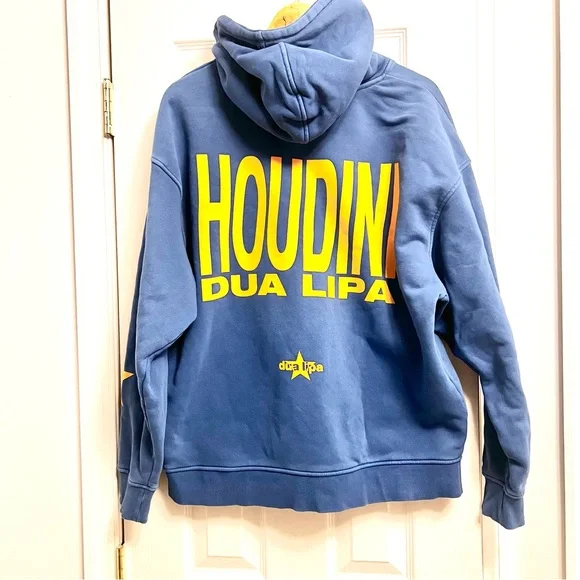 Dua Lipa Houdini パーカー L Zara & Dua Lipa Collaboration, L Blue Concert Hoodie with